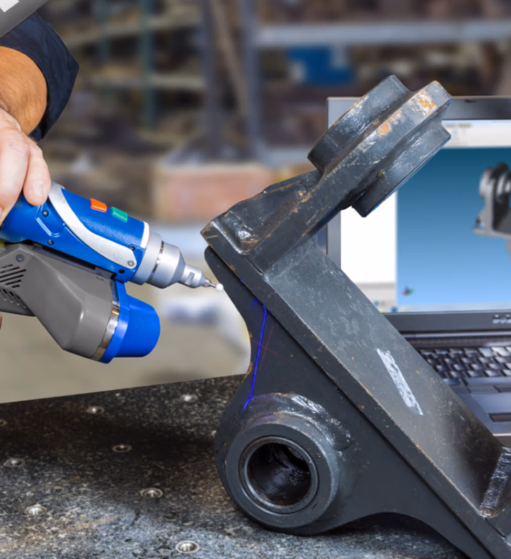 Faro Laser Line Probe (LLP) Scanning a Yoke